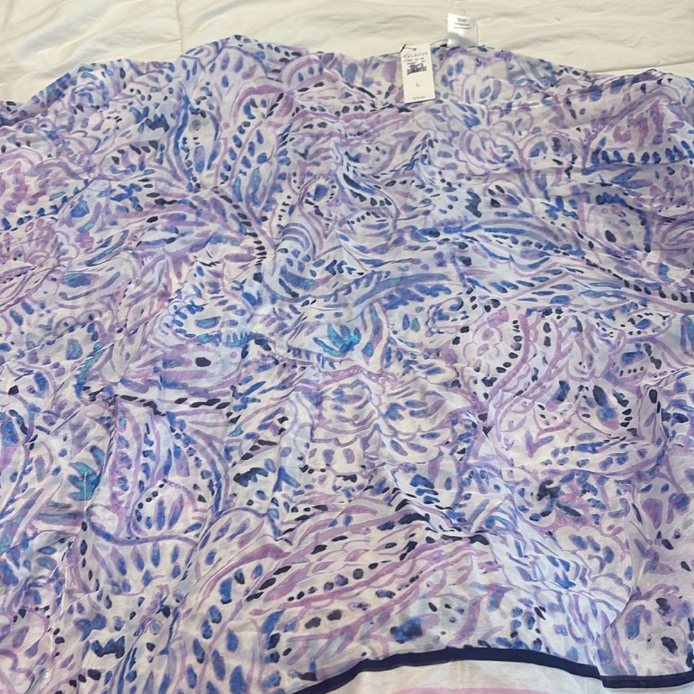 Talbots medium purple combo light weight cover up/Top.